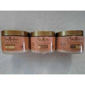 Lot of 3 SheaMoisture Coconut Hibiscus Illuminating Body Butter 11.5oz